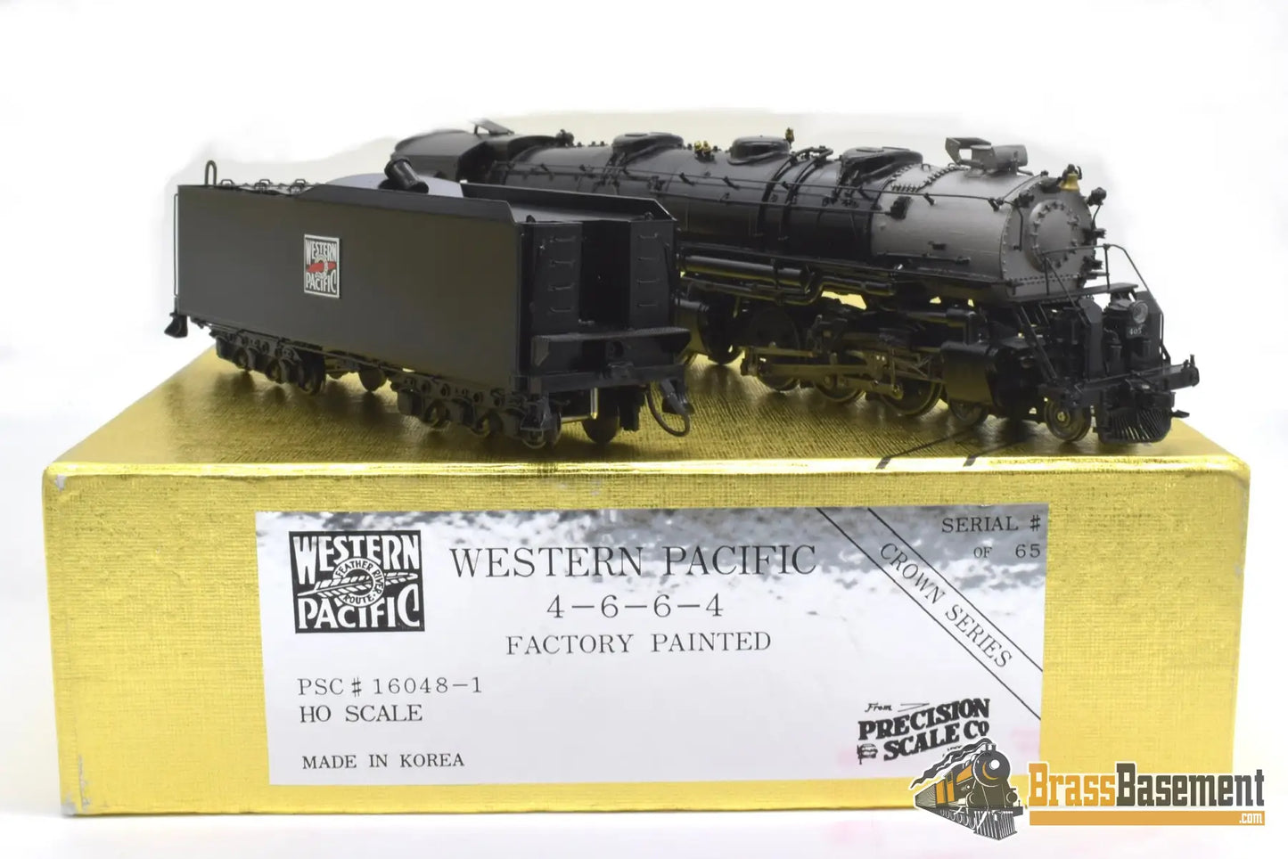 Ho Brass - Psc 16048 - 1 Western Pacific Wp 4 - 6 - 6 - 4 Challenger #405 Factory Paint Steam