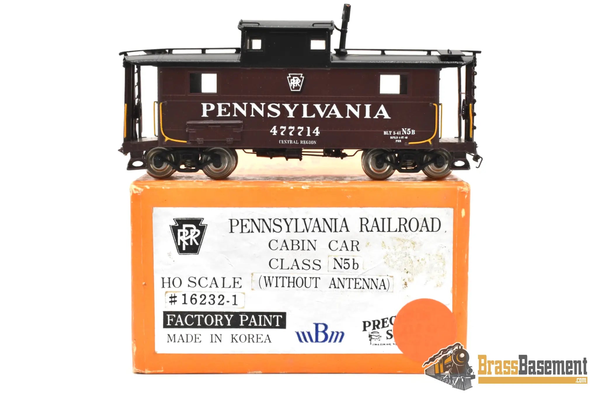 HO Brass - PSC 16232-1 PRR Pennsylvania Railroad N-5b Cabin Car #47714 ...