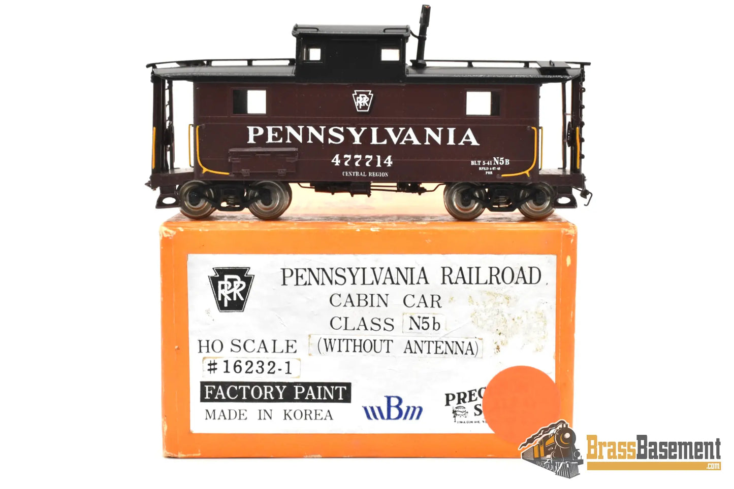 HO Brass - PSC 16232-1 PRR Pennsylvania Railroad N-5b Cabin Car #47714 w/o Antenna - F/P Caboose