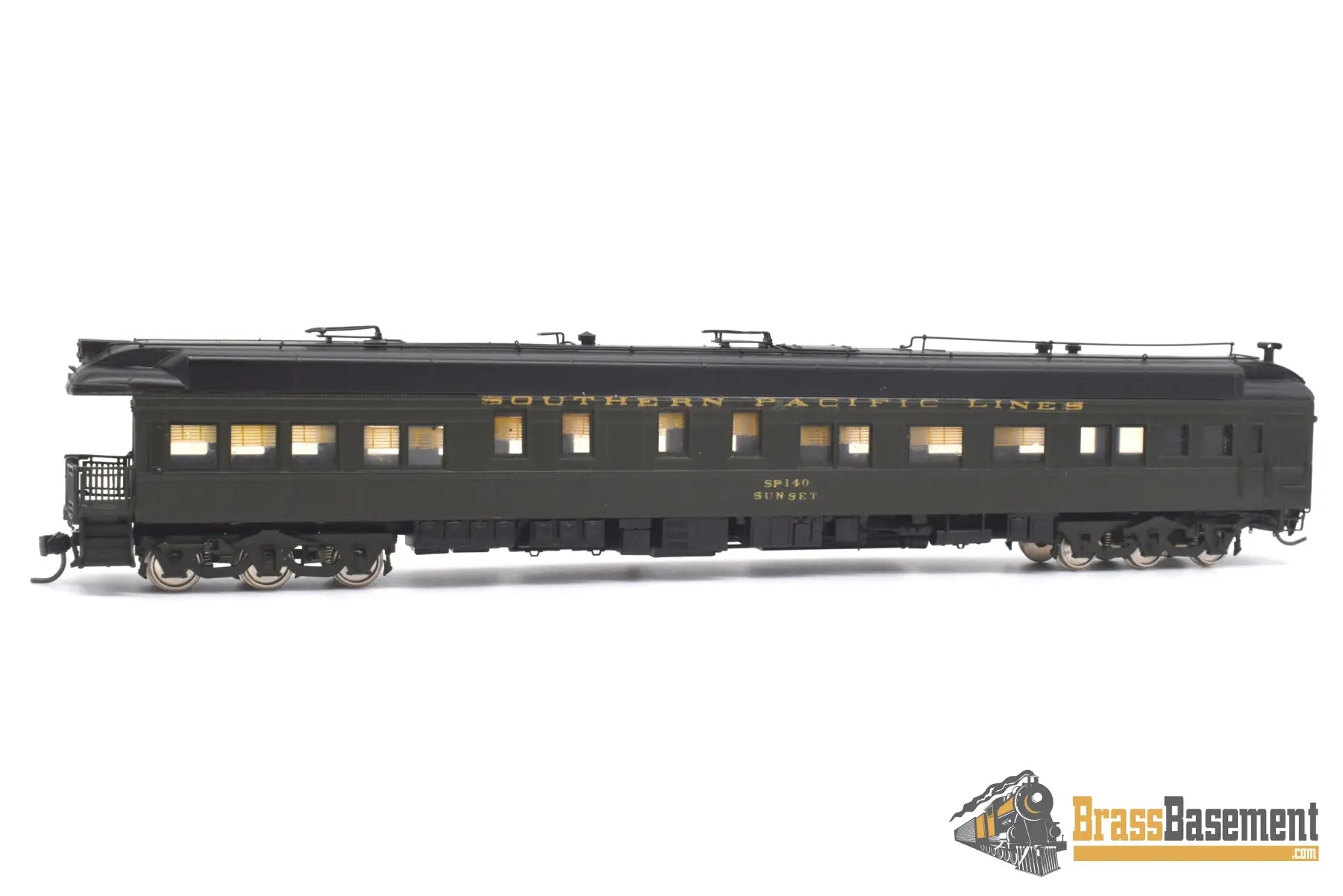 Ho Brass - Psc 16298 - 1 Southern Pacific Sp Business Car ’Sunset’ #140 F/P No Box Passenger