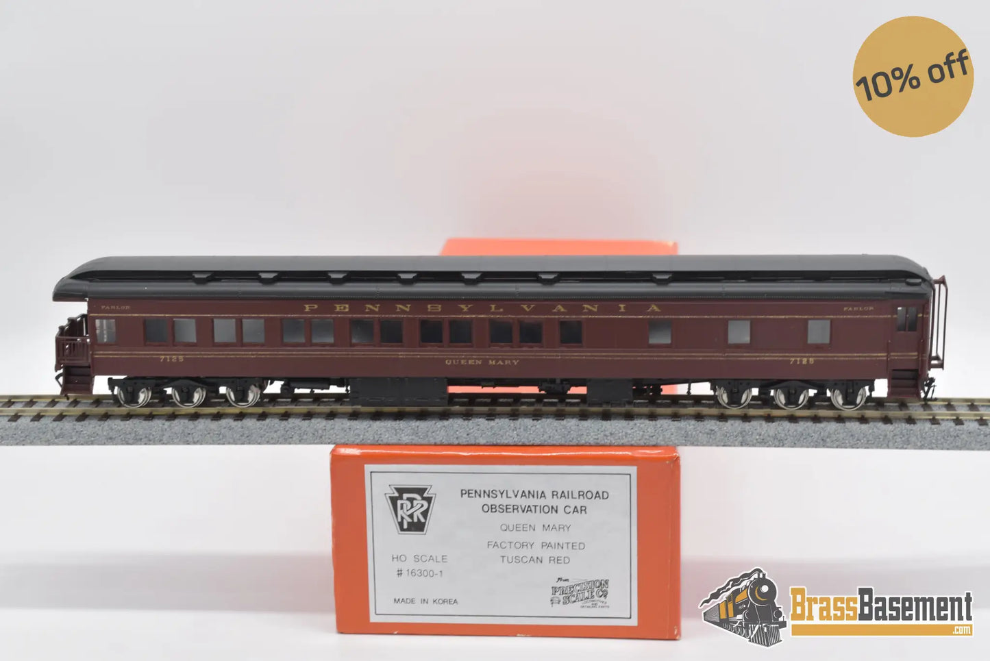 Ho Brass - Psc 16300 - 1 Pennsylvania Railroad ‘Queen Mary’ Business Car F/P Passenger