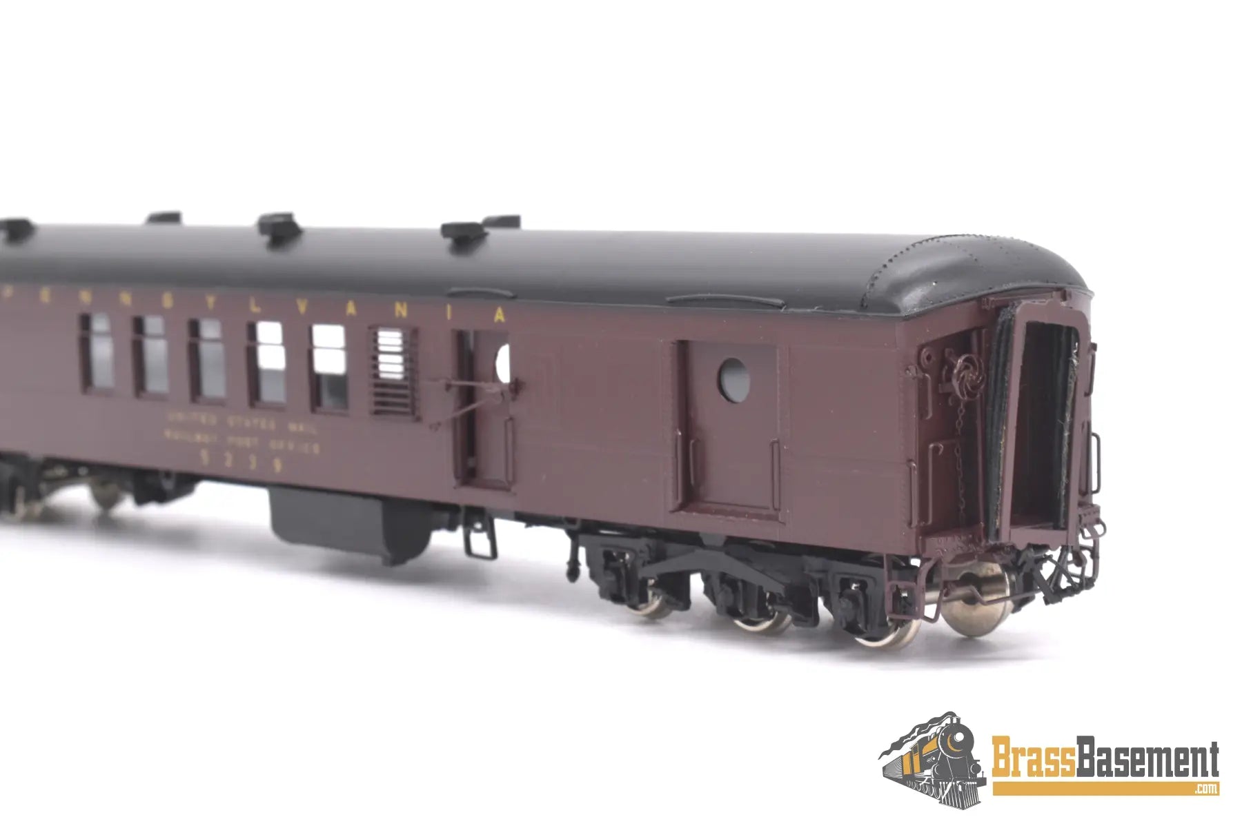 Ho Brass - Psc 16530 - 2 Prr Pennsylvania Rr Bm70N R.p.o Baggage Futura Lettering Factory Paint