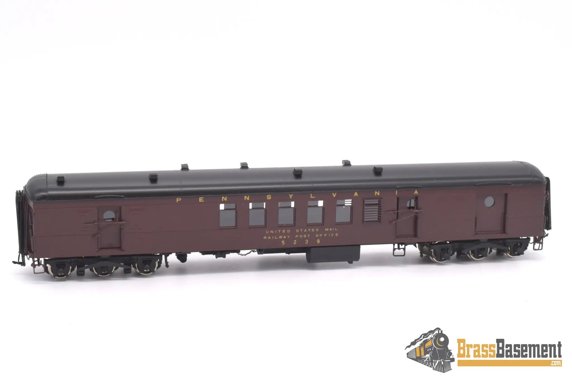 Ho Brass - Psc 16530 - 2 Prr Pennsylvania Rr Bm70N R.p.o Baggage Futura Lettering Factory Paint