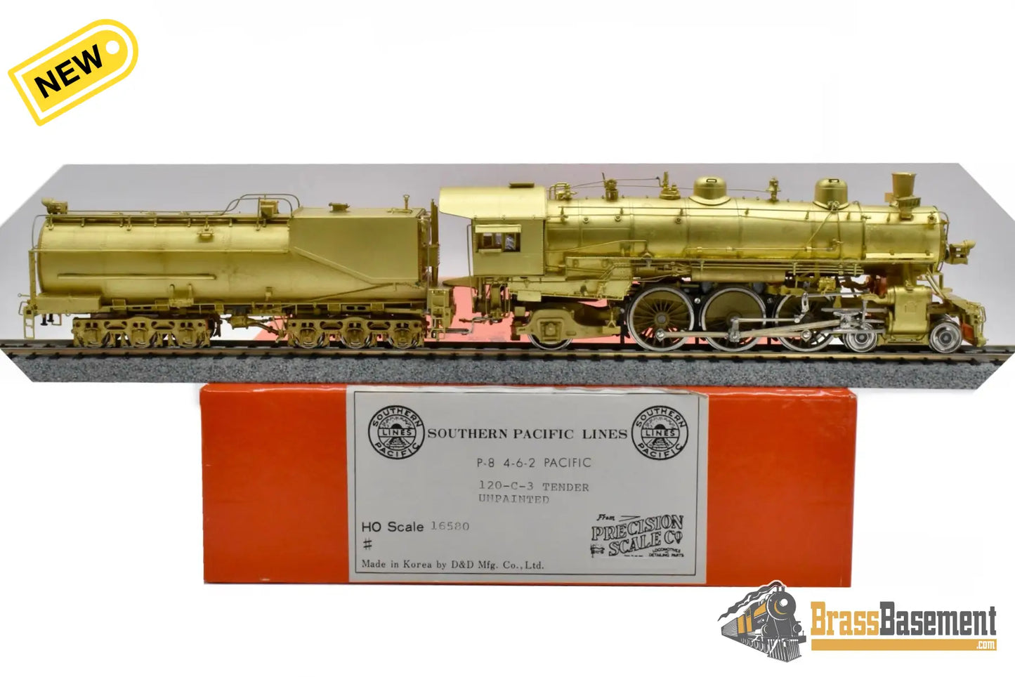 HO Brass PSC 16580 Southern Pacific SP 4 6 2 P 8 Pacific Unpainted Korea Steam