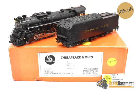 HO Brass - PSC 16616-1 C&O Chesapeake & Ohio 2-8-4 K-4 #2721 - F/P FIRST SERIES Steam