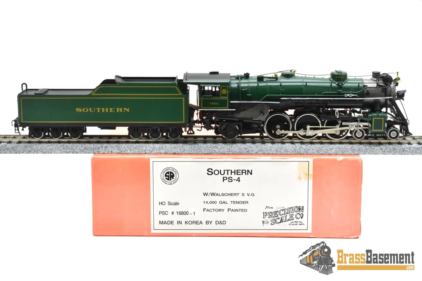 HO Brass - PSC 16800-1 Southern Railway 4-6-2 PS4 #1401 Smithsonian Version - F/P