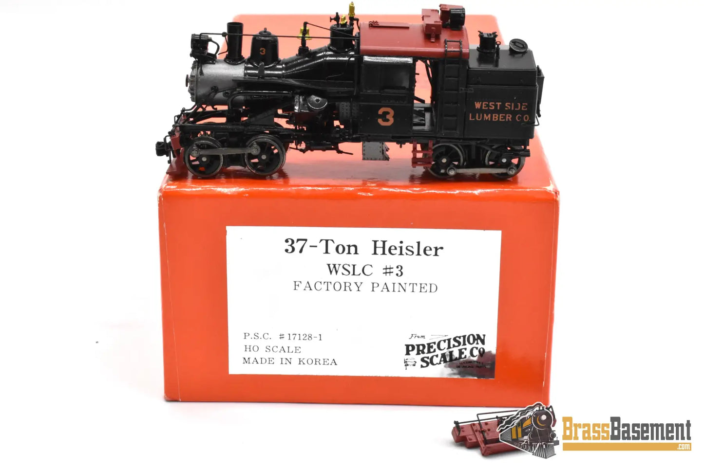 HO Brass – PSC 17128-1 WSLC 37-Ton Heisler #3 – Factory Painted – ISSUES – Korea Steam