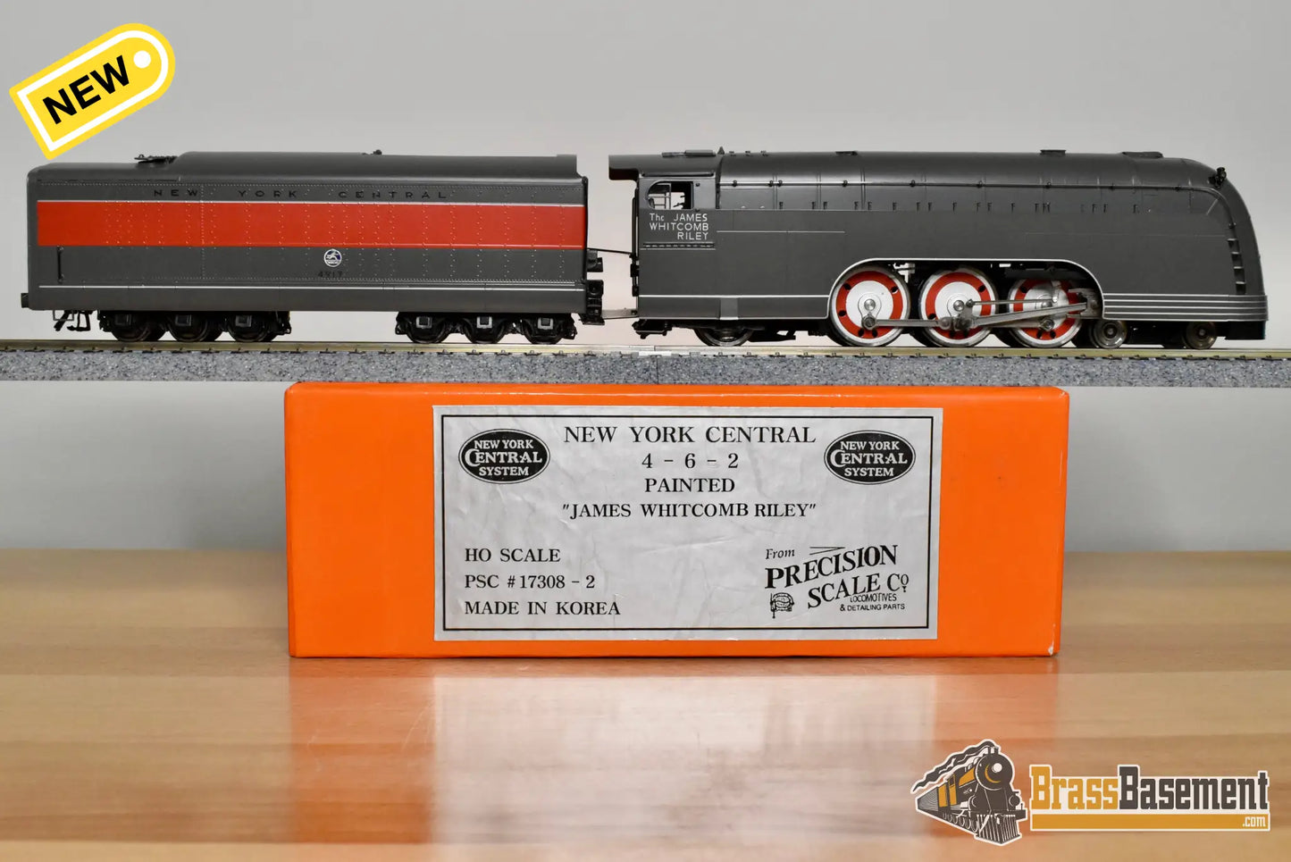 HO Brass - PSC 17308-2 NYC Streamlined ’James Whitcomb Riley’ 4-6-2 #4917 - Red Stripe RARE - Steam