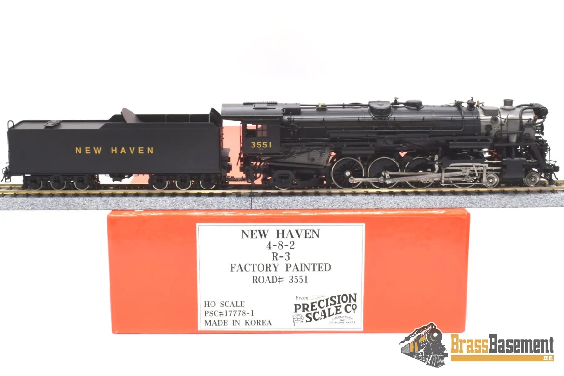 Ho Brass - Psc 17778 - 1 New Haven R - 3 4 - 8 - 2 Mountain Three Cylinders Steam