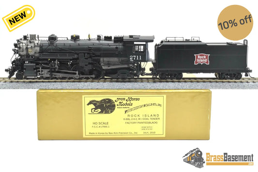Ho Brass - Psc 17986.1 Rock Island Crip K-68B 2-8-2 Mikado #2711 W Mars Light & Oil Tender Boo-Rim