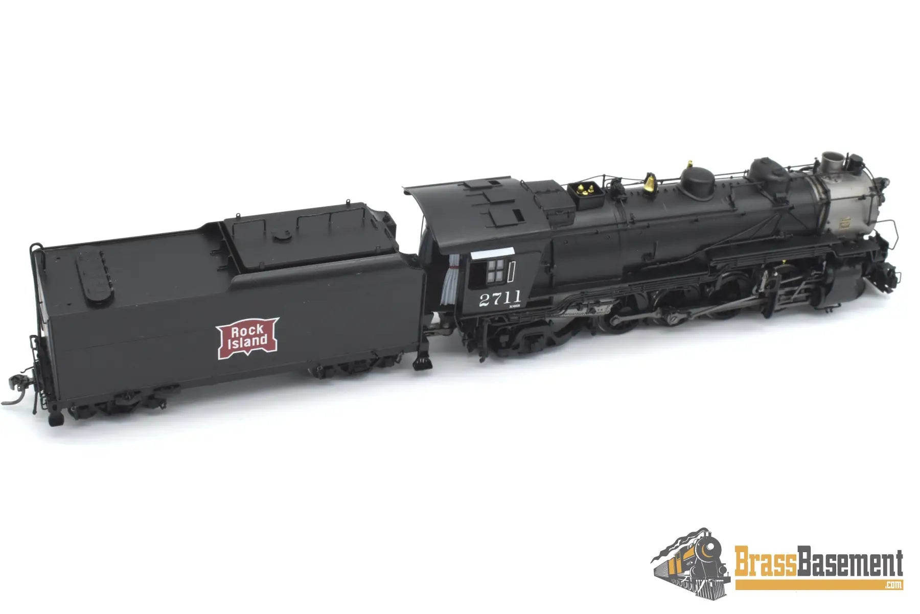 Ho Brass - Psc 17986.1 Rock Island Crip K-68B 2-8-2 Mikado #2711 W Mars Light & Oil Tender Boo-Rim