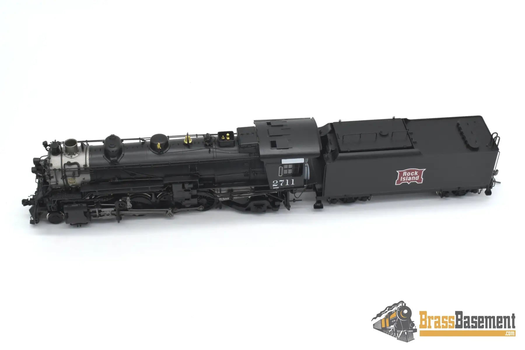 Ho Brass - Psc 17986.1 Rock Island Crip K-68B 2-8-2 Mikado #2711 W Mars Light & Oil Tender Boo-Rim