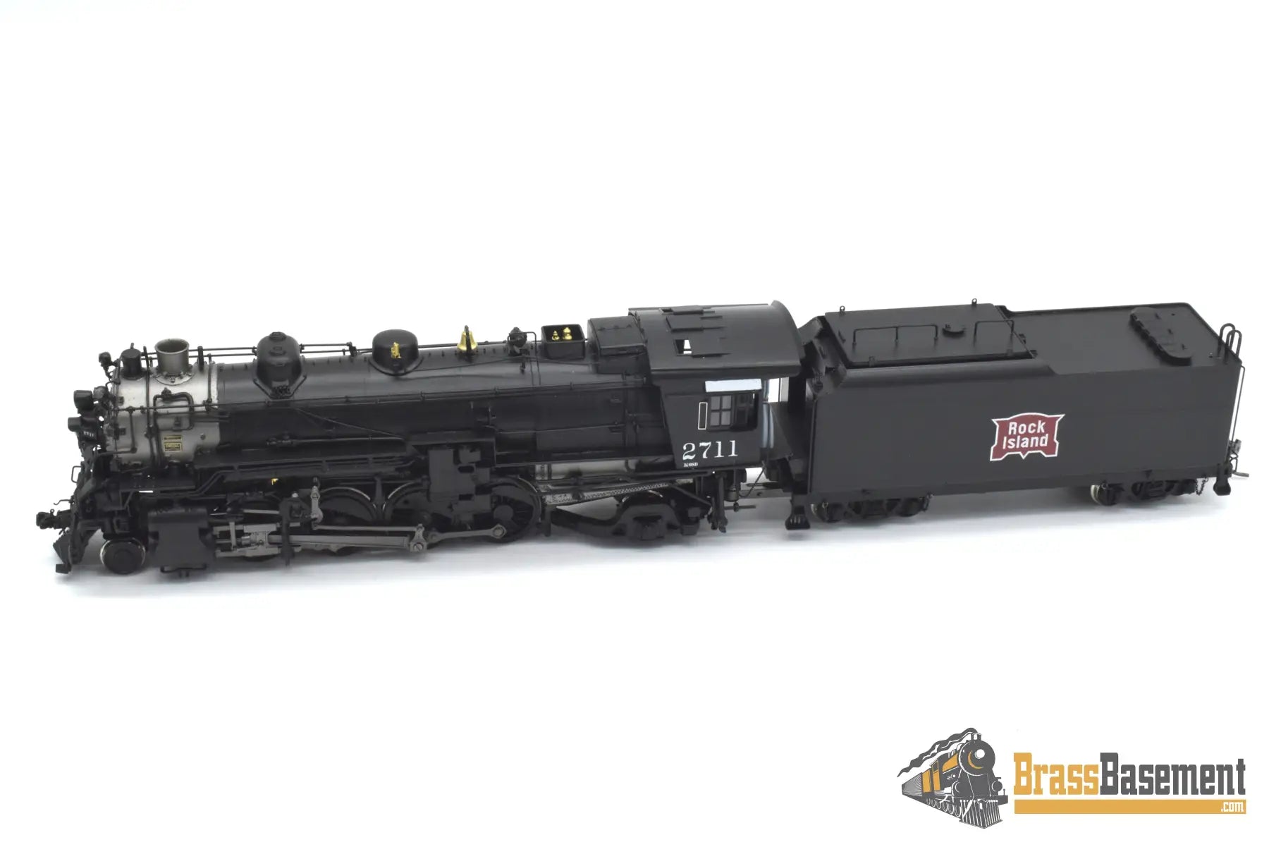Ho Brass - Psc 17986.1 Rock Island Crip K-68B 2-8-2 Mikado #2711 W Mars Light & Oil Tender Boo-Rim