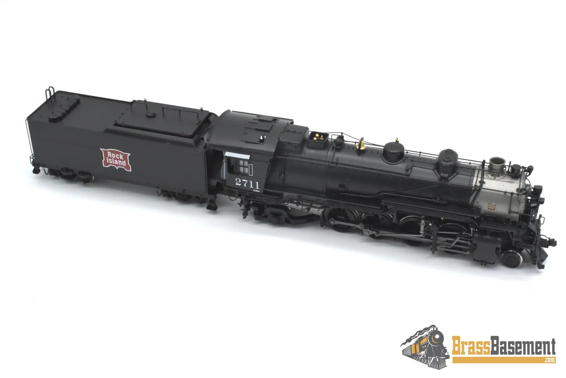 Ho Brass - Psc 17986.1 Rock Island Crip K-68B 2-8-2 Mikado #2711 W Mars Light & Oil Tender Boo-Rim