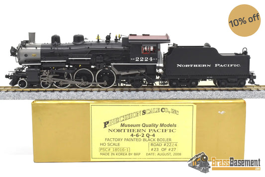 Ho Brass - Psc 18016 - 1 Northern Pacific 4 - 6 - 2 Q - 4 #2224 Black Boiler F/P Boo - Rim Notes