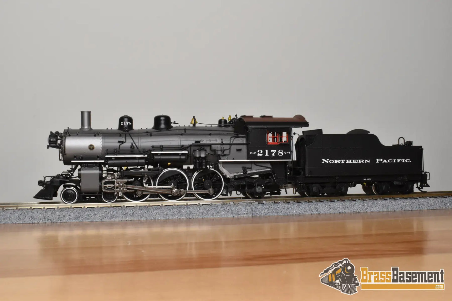 HO Brass - PSC 18018-2 Northern Pacific 4-6-2 Q-4 Pacific #2178 Gray Boiler - F/P Boo-Rim #4/10 Steam