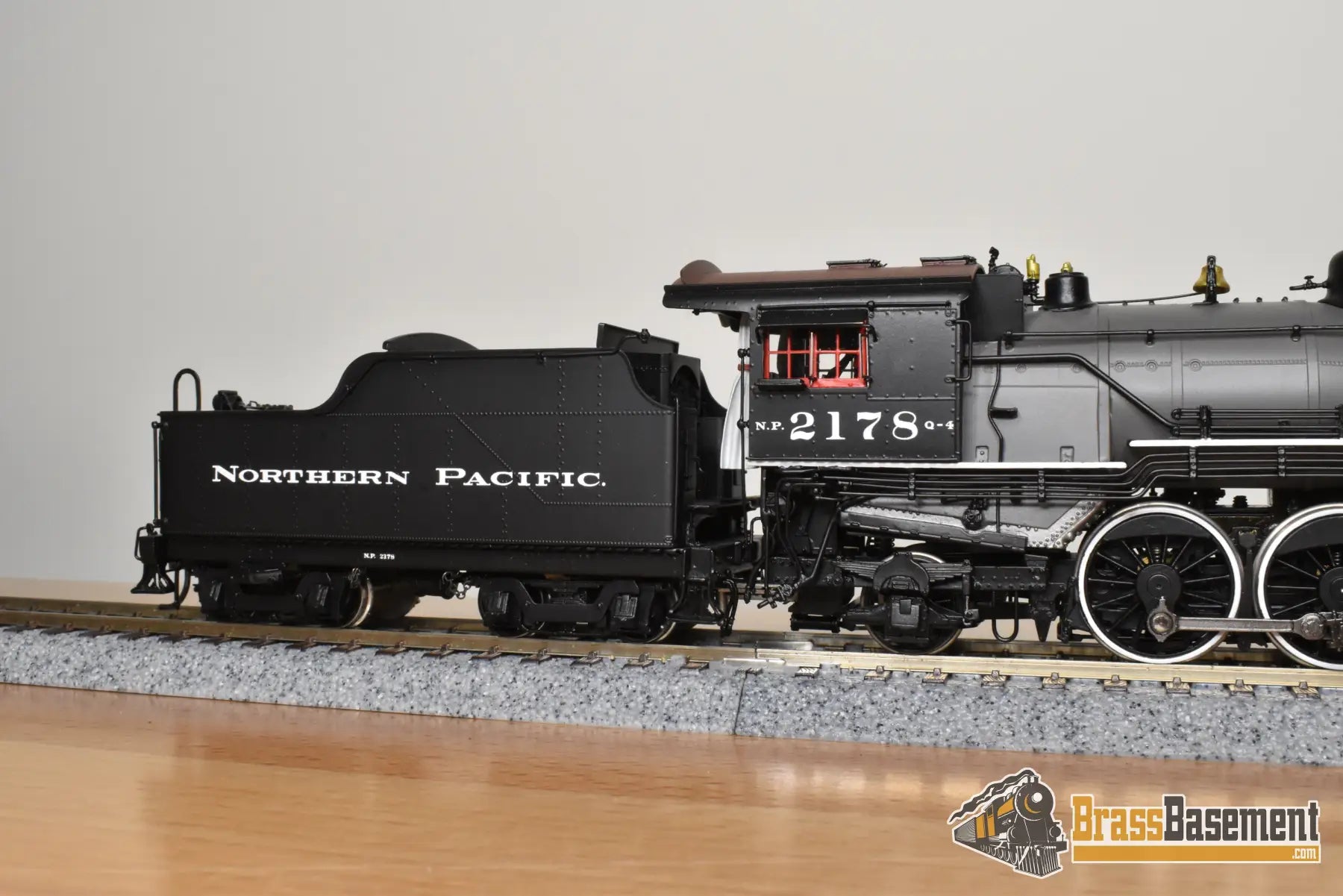 HO Brass - PSC 18018-2 Northern Pacific 4-6-2 Q-4 Pacific #2178 Gray Boiler - F/P Boo-Rim #4/10 Steam