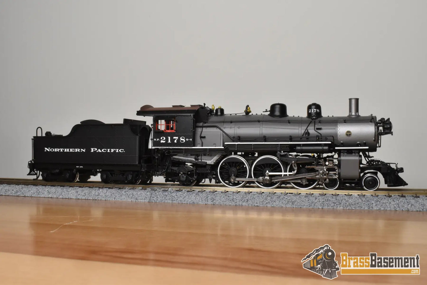 HO Brass - PSC 18018-2 Northern Pacific 4-6-2 Q-4 Pacific #2178 Gray Boiler - F/P Boo-Rim #4/10 Steam