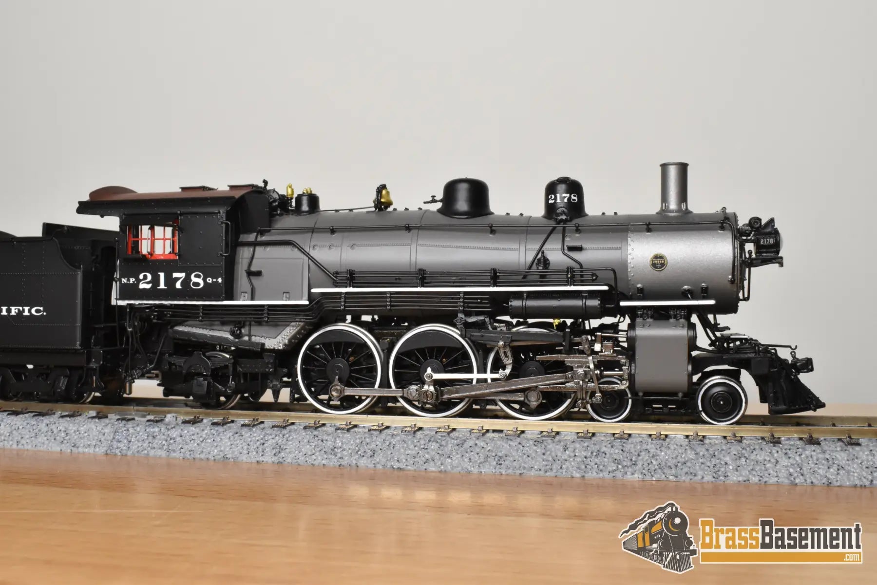 HO Brass - PSC 18018-2 Northern Pacific 4-6-2 Q-4 Pacific #2178 Gray Boiler - F/P Boo-Rim #4/10 Steam