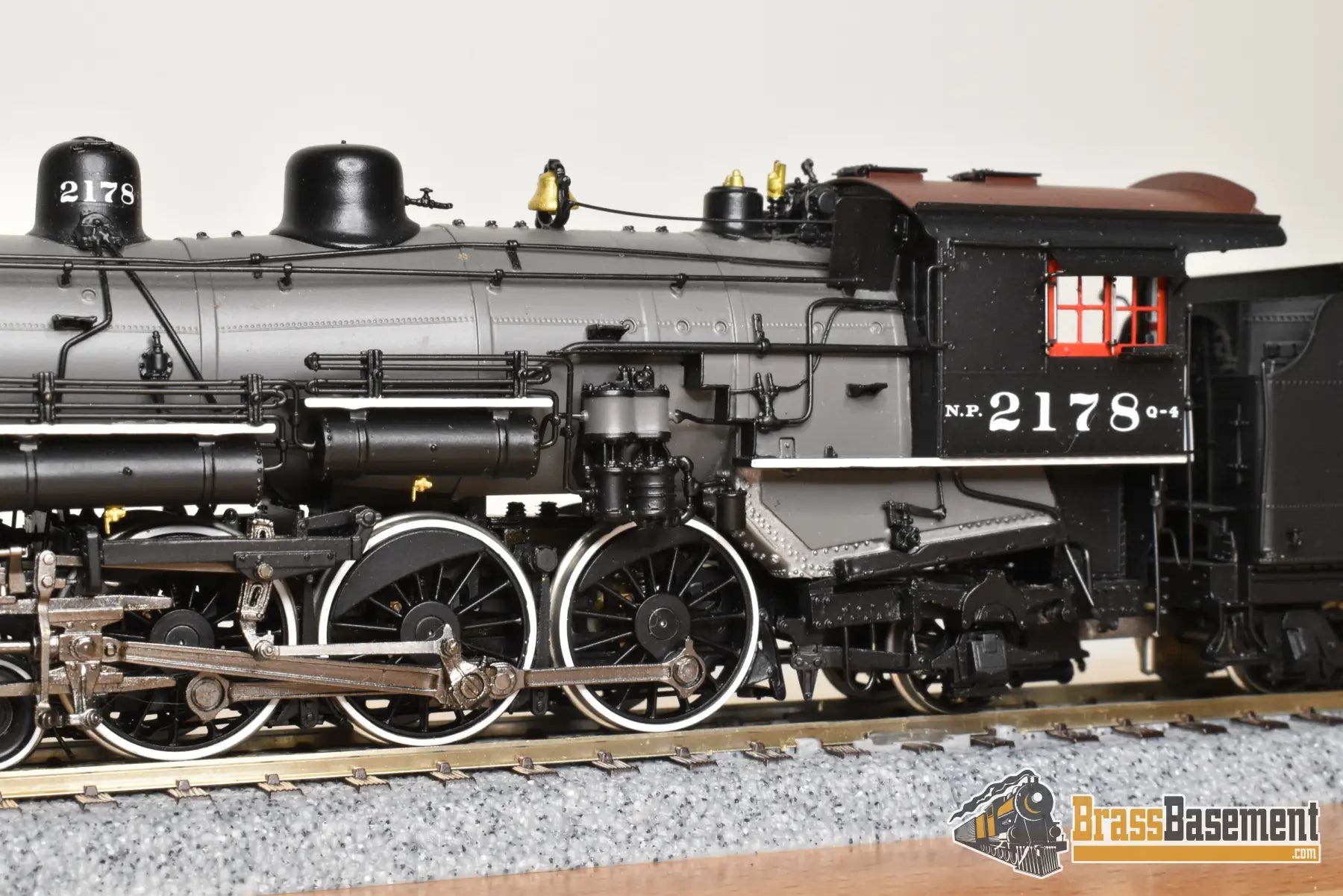HO Brass - PSC 18018-2 Northern Pacific 4-6-2 Q-4 Pacific #2178 Gray Boiler - F/P Boo-Rim #4/10 Steam