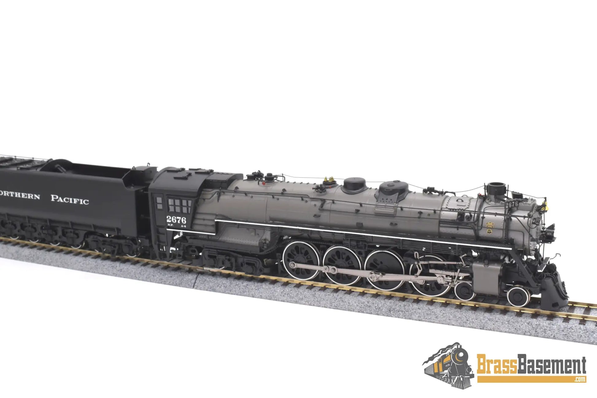 Ho Brass - Psc 18030 - 2 Northern Pacific 4 - 8 - 4 A - 4 #2676 Gray Boiler F/P Boo - Rim Steam