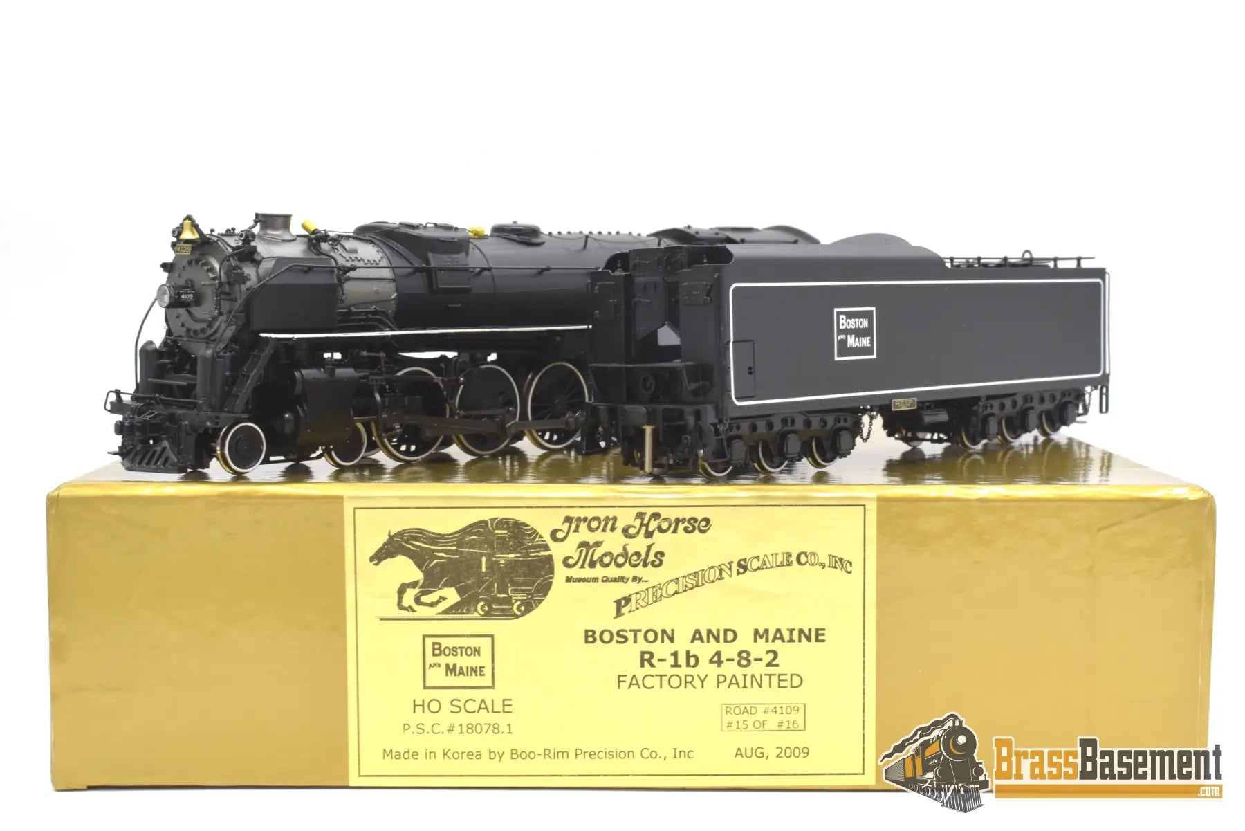 Ho Brass - Psc 18078.1 Boston & Maine 4 - 8 - 2 R - 1B Mountain Factory Paint Mint Steam