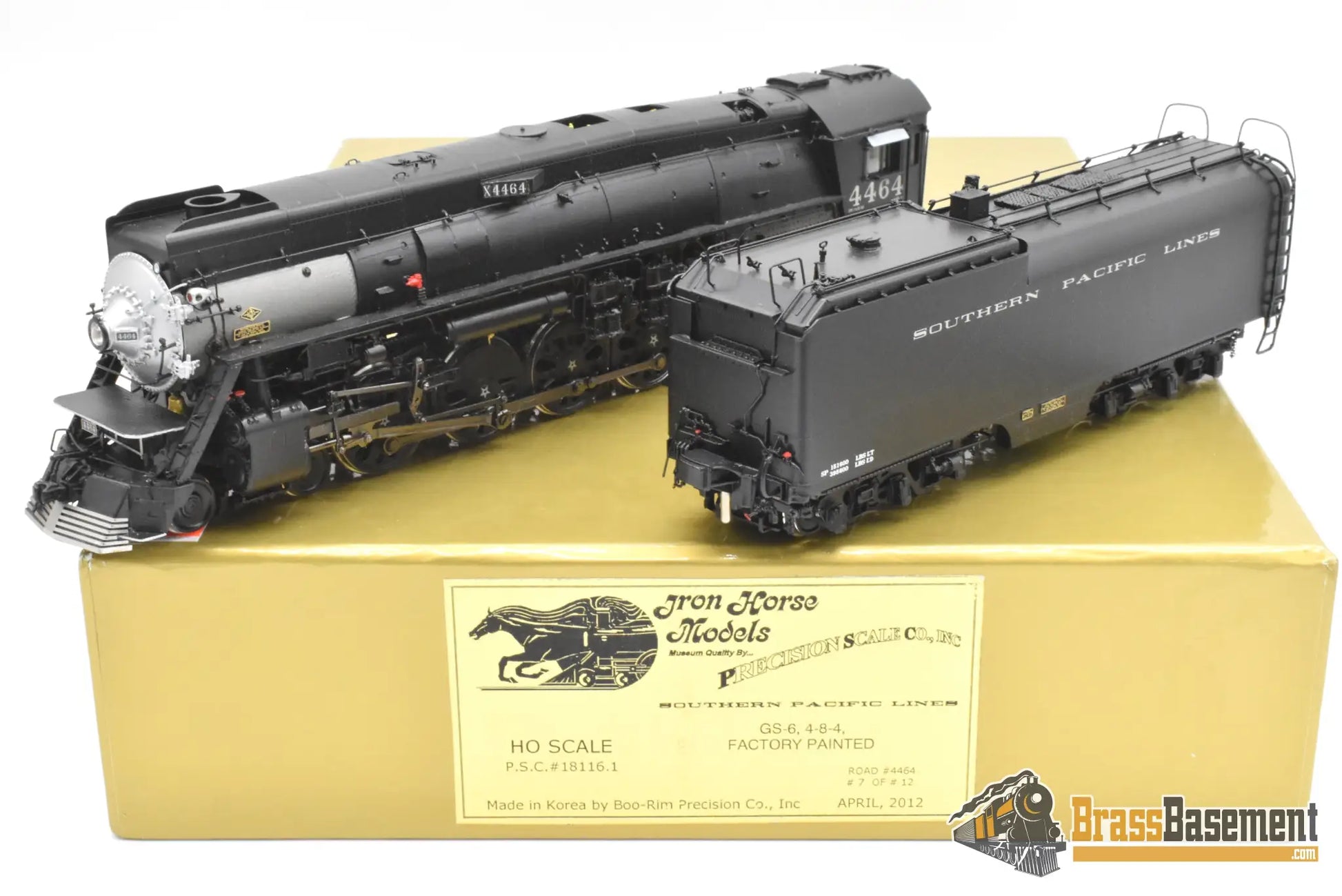 HO Brass - PSC #18116.1 Southern Pacific Lines SPL 4-8-4 GS-6 #4464 - F/P Mint #7/12 - Steam