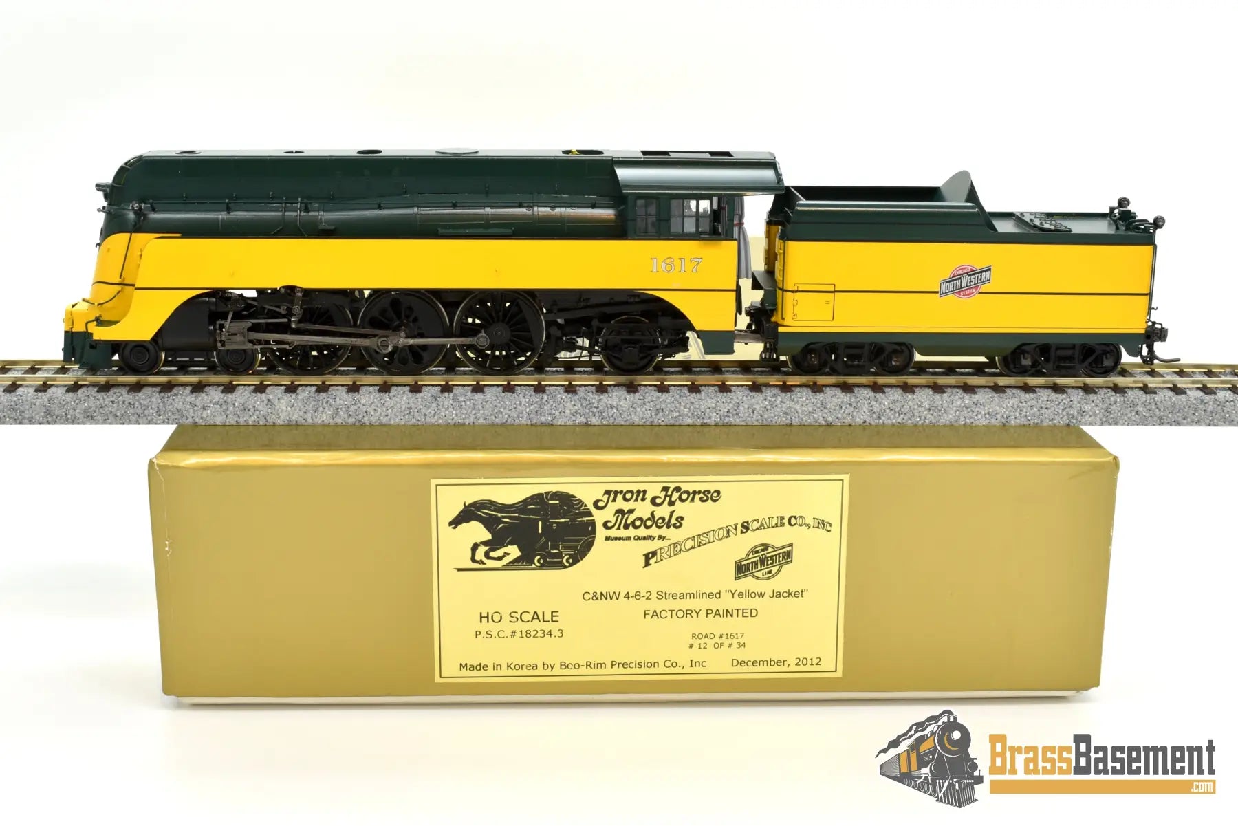 Ho Brass - Psc 18234.3 Chicago & Northwestern Es ’Yellow Belly’ 4 - 6 - 2 #1617 Mint! Steam