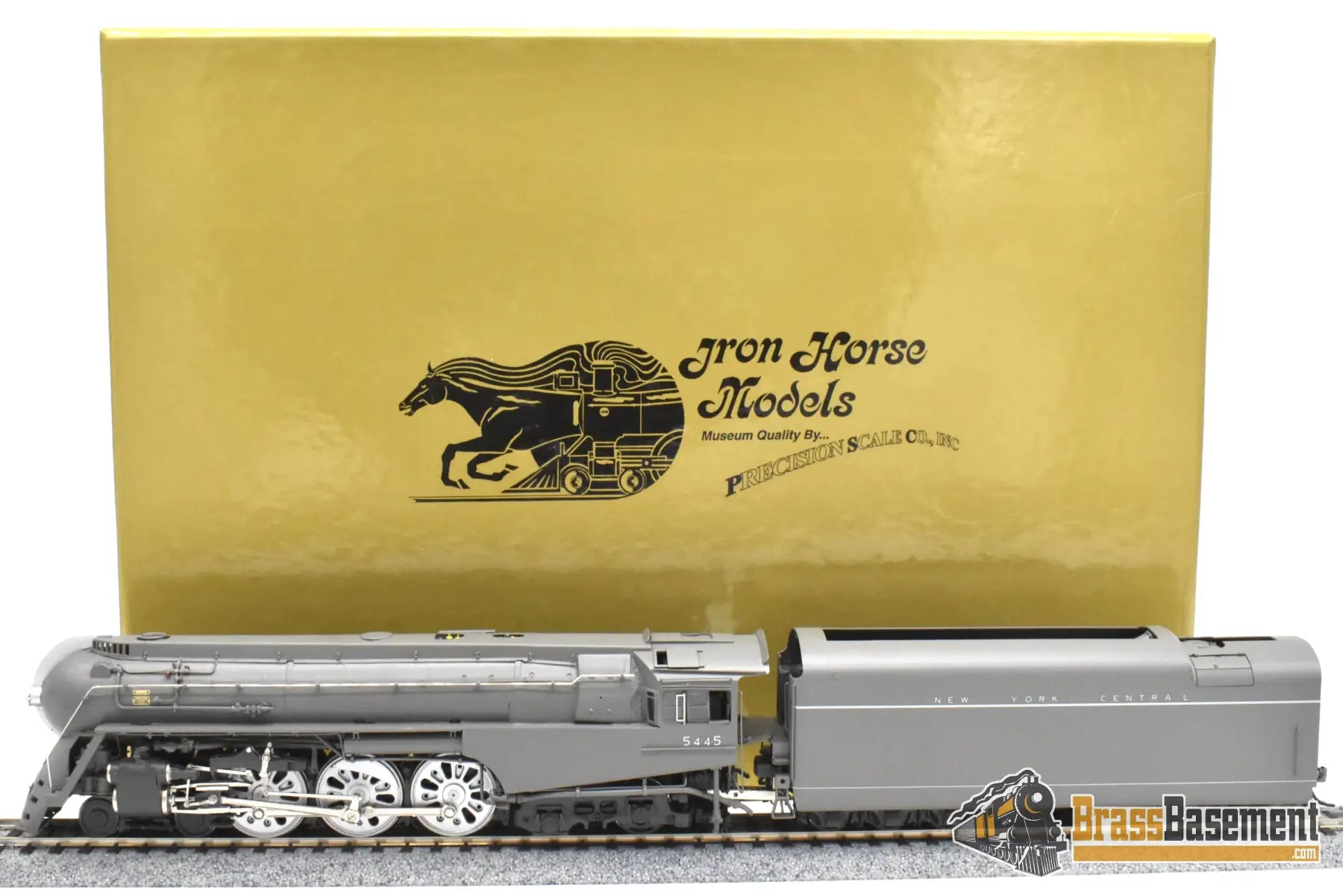 HO Brass - PSC 18250.2 NYC 1940s Era Streamlined Dreyfuss Hudson #5445 ’The Mercury’ - SAMPLE FP Boo-Rim