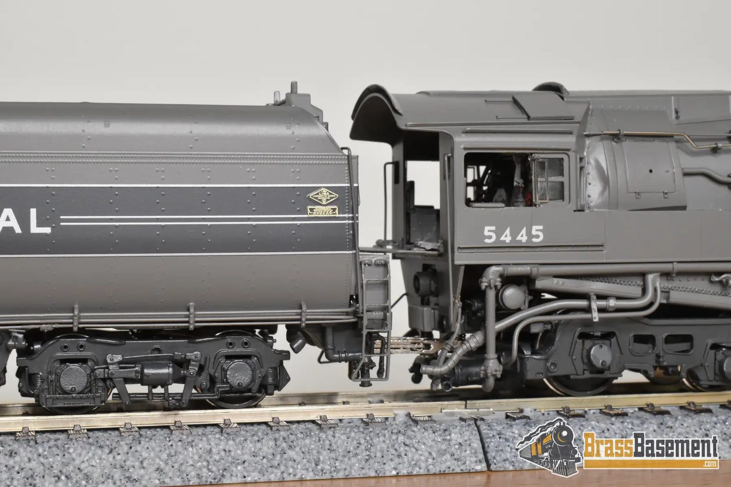 HO Brass - PSC 18254.1 NYC 1945 Era Streamlined Dreyfuss Hudson #5445 PT-4 Centipede Tender - #7/17 FP Boo-Rim