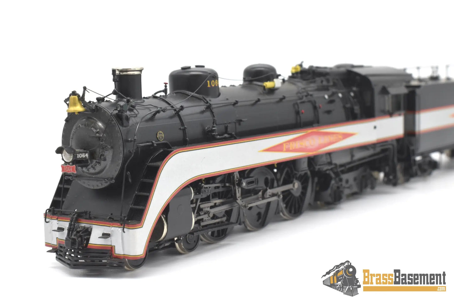 Ho Brass - Psc 18462.1 Slsf Frisco Streamlined 4 - 6 - 4 Hudson Diamond Logo Silver Bands Mint Steam
