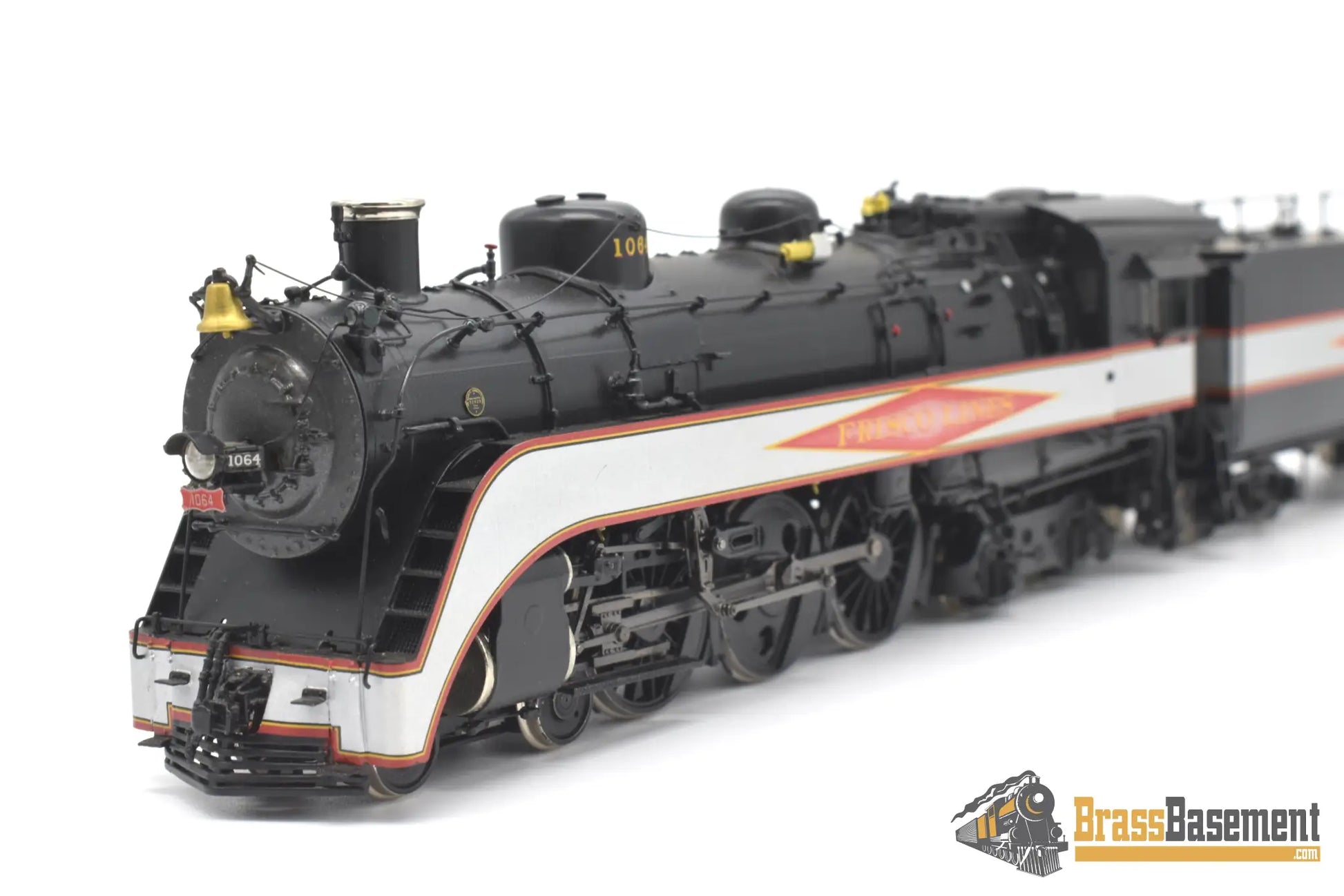 Ho Brass - Psc 18462.1 Slsf Frisco Streamlined 4 - 6 - 4 Hudson Diamond Logo Silver Bands Mint Steam