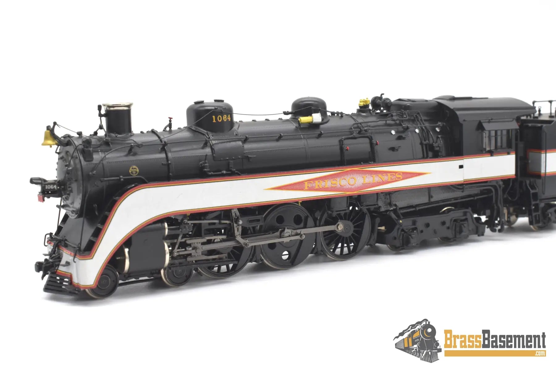Ho Brass - Psc 18462.1 Slsf Frisco Streamlined 4 - 6 - 4 Hudson Diamond Logo Silver Bands Mint Steam