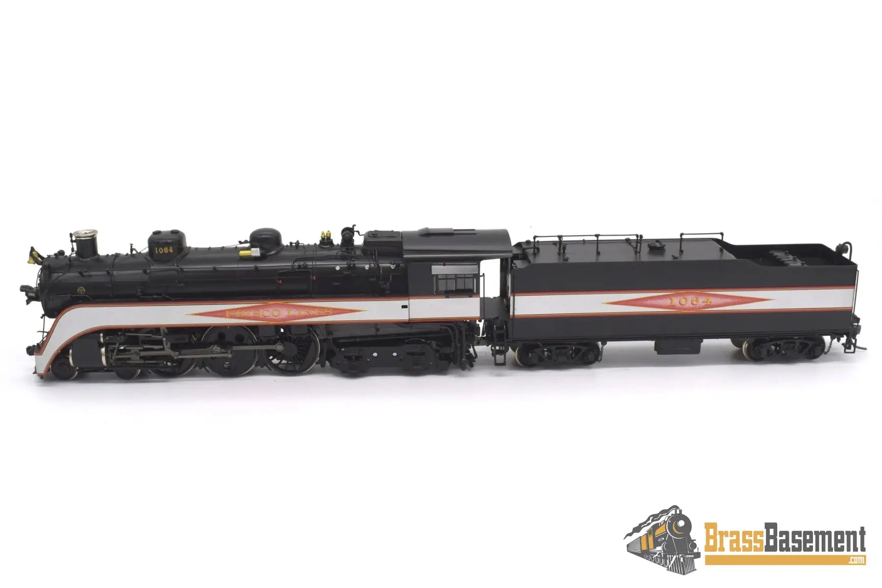 Ho Brass - Psc 18462.1 Slsf Frisco Streamlined 4 - 6 - 4 Hudson Diamond Logo Silver Bands Mint Steam
