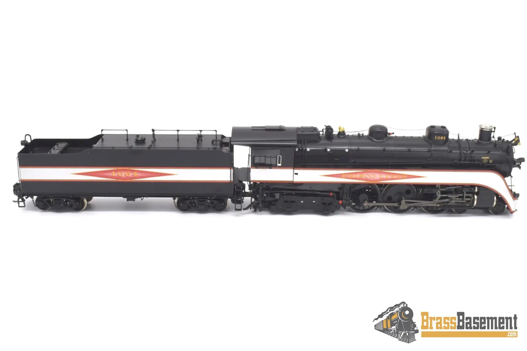 Ho Brass - Psc 18462.1 Slsf Frisco Streamlined 4 - 6 - 4 Hudson Diamond Logo Silver Bands Mint Steam