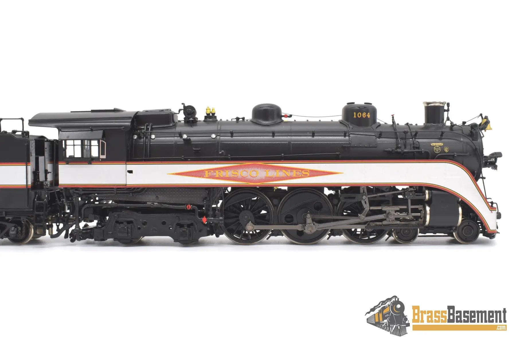 Ho Brass - Psc 18462.1 Slsf Frisco Streamlined 4 - 6 - 4 Hudson Diamond Logo Silver Bands Mint Steam