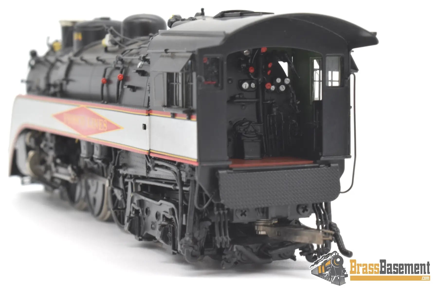 Ho Brass - Psc 18462.1 Slsf Frisco Streamlined 4 - 6 - 4 Hudson Diamond Logo Silver Bands Mint Steam