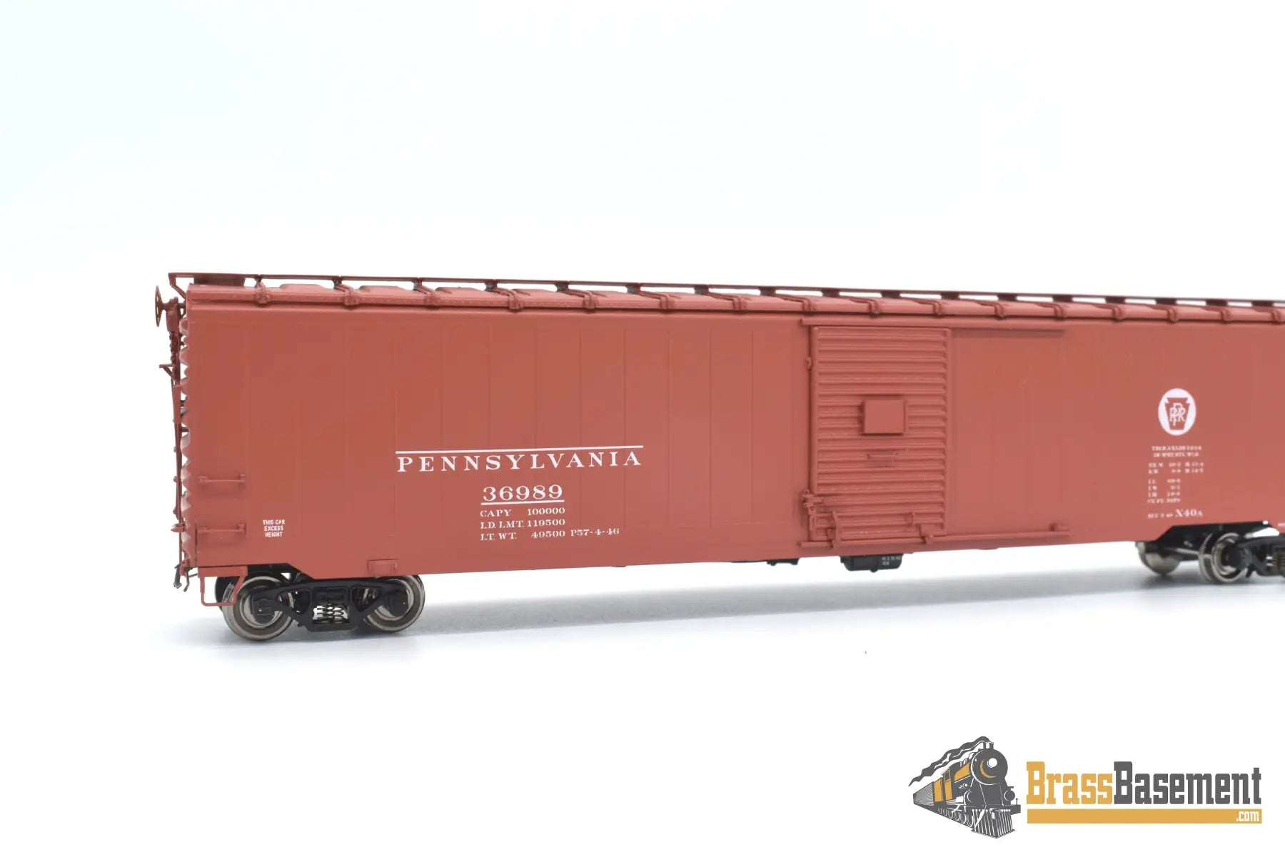 Ho Brass - Rail Classics Prr X - 40A Single Door Excess Height Boxcar F/P Boo - Rim Freight