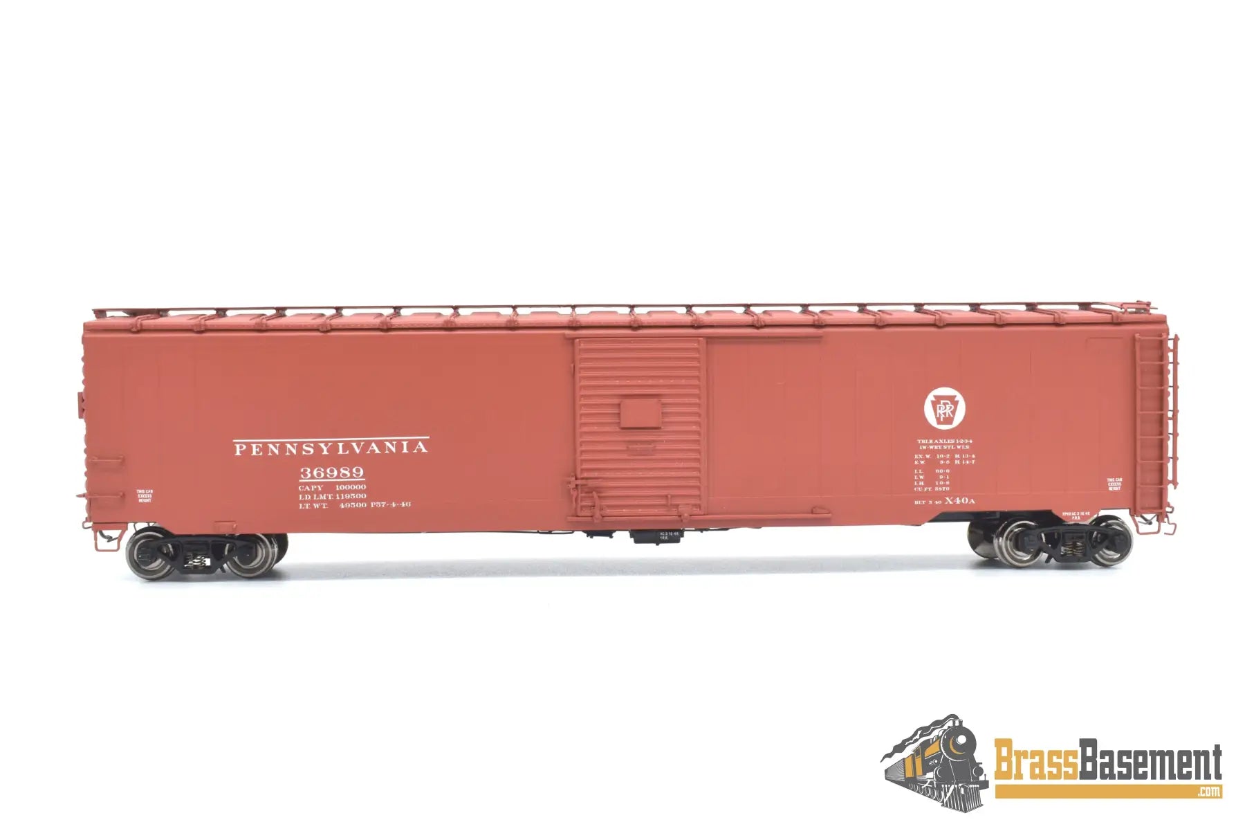 Ho Brass - Rail Classics Prr X - 40A Single Door Excess Height Boxcar F/P Boo - Rim Freight