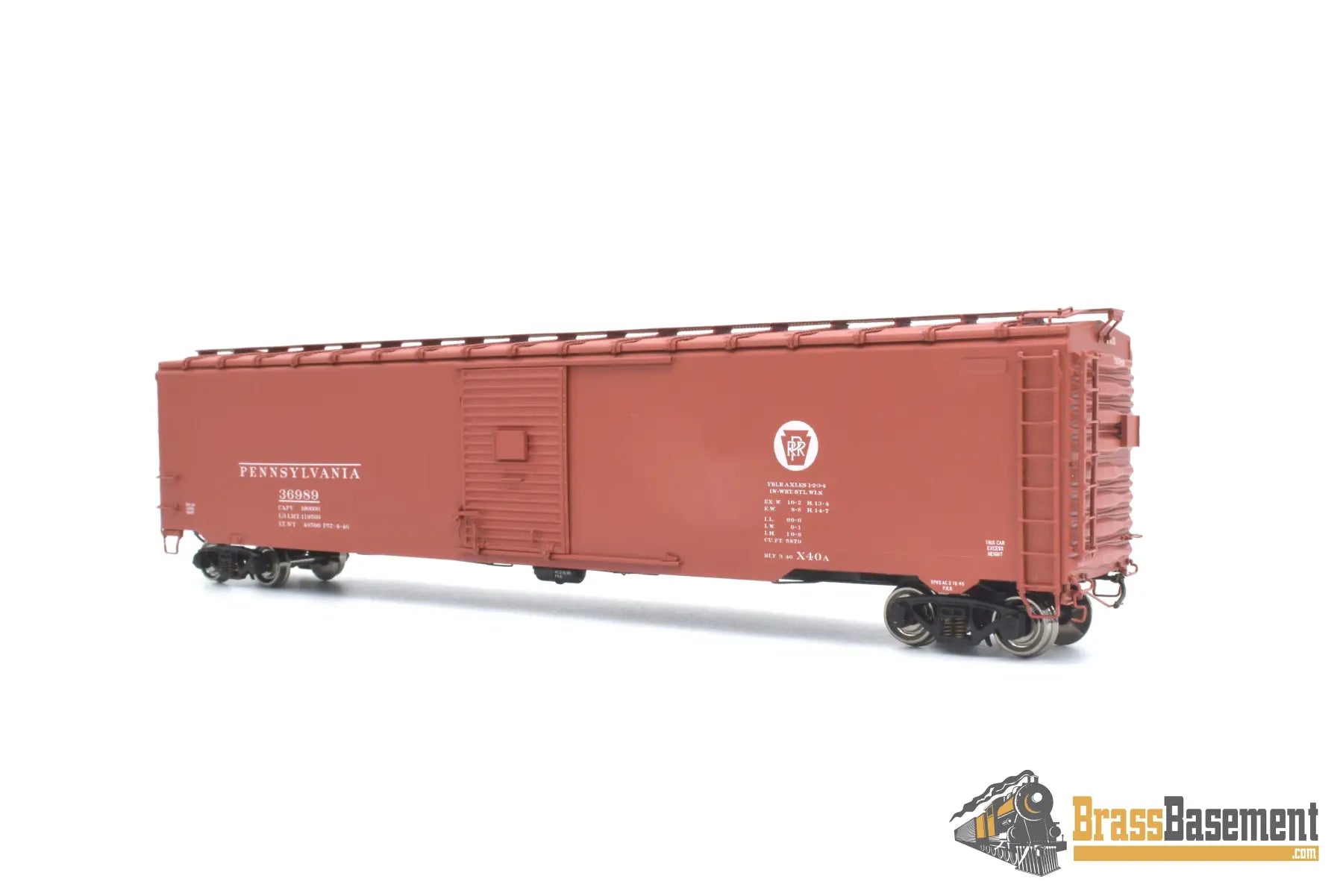 Ho Brass - Rail Classics Prr X - 40A Single Door Excess Height Boxcar F/P Boo - Rim Freight
