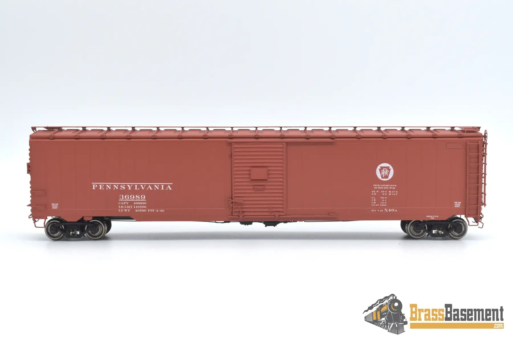 Ho Brass - Rail Classics Prr X - 40A Single Door Excess Height Boxcar F/P Boo - Rim Freight