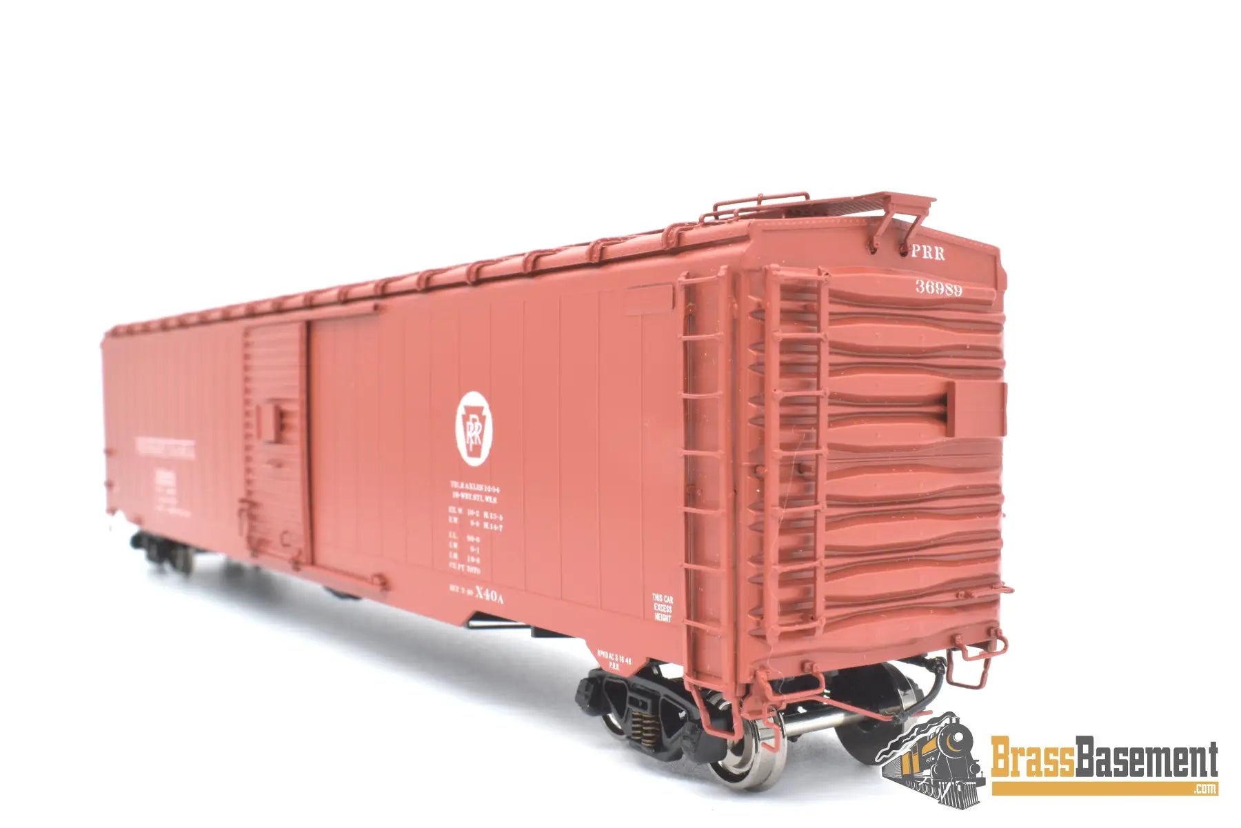 Ho Brass - Rail Classics Prr X - 40A Single Door Excess Height Boxcar F/P Boo - Rim Freight