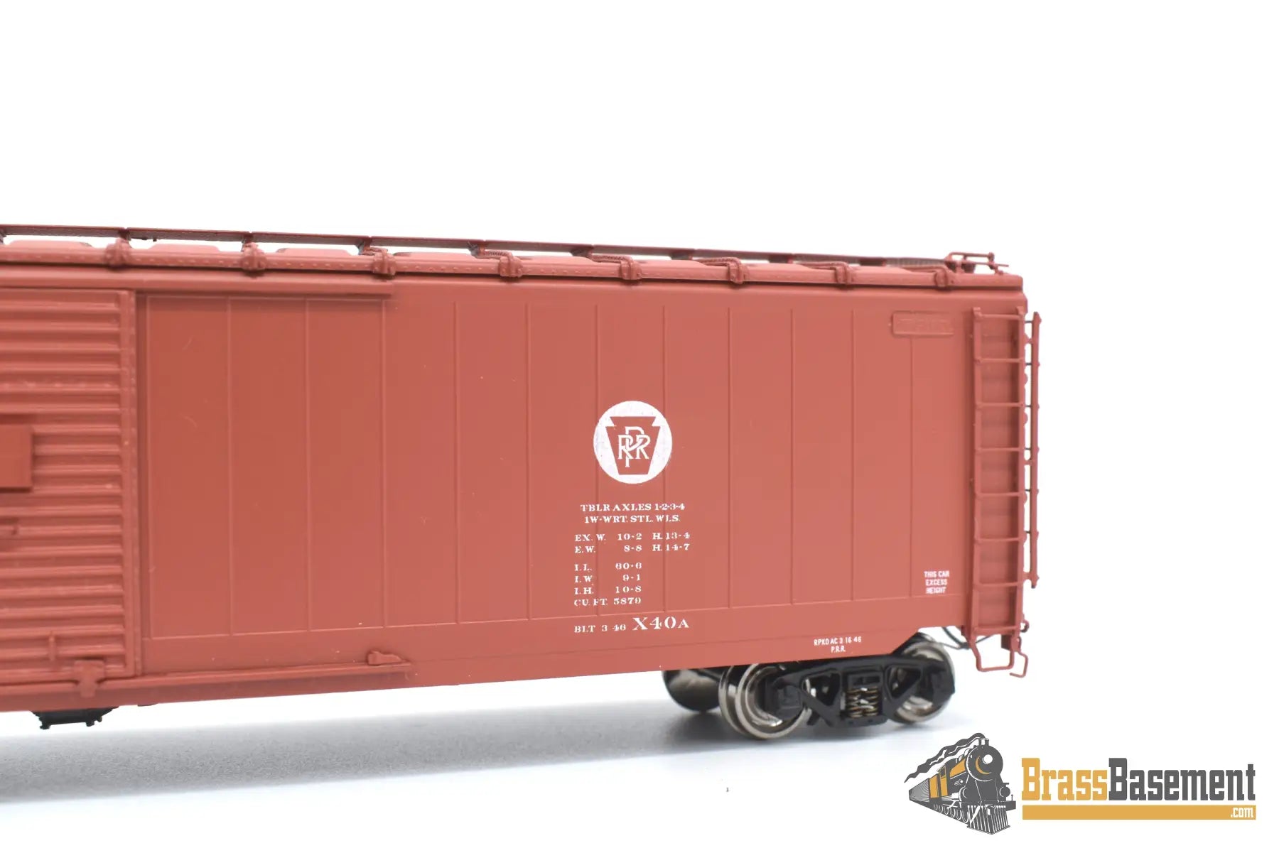 Ho Brass - Rail Classics Prr X - 40A Single Door Excess Height Boxcar F/P Boo - Rim Freight