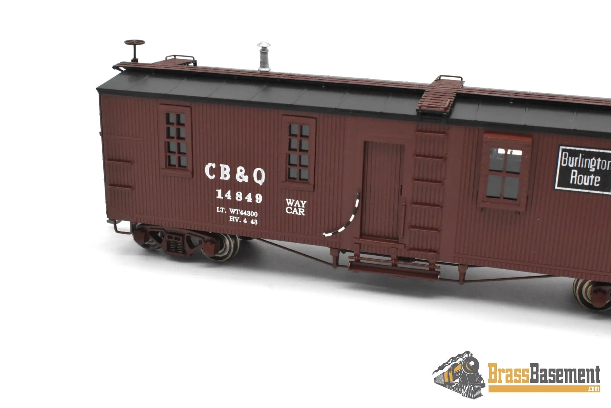 HO Brass CBQ42 Railway Classics Burlington CB&Q War Emergency Way Car #14849 Mint Boo Rim Caboose