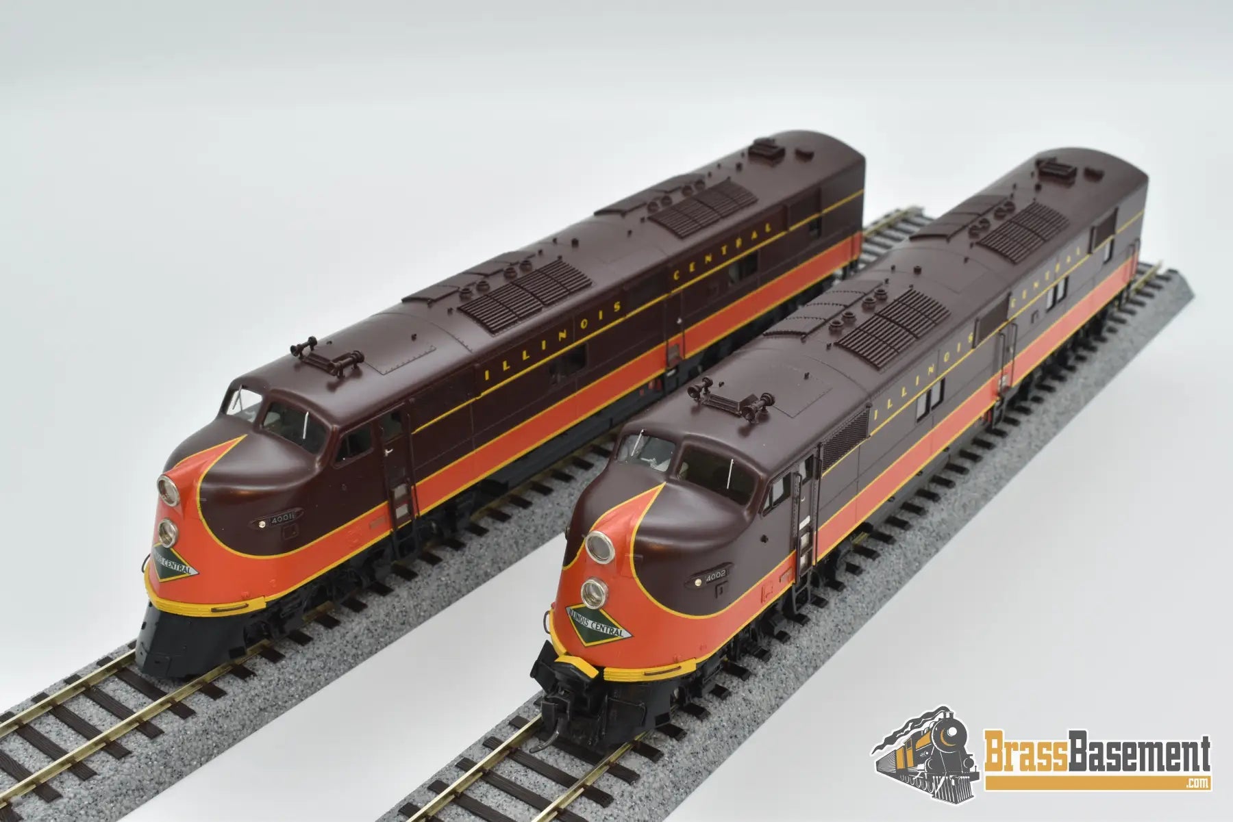 Ho Brass - Railway Classics Ice6Aa6Pl Illinois Central E6 Aa Set 1946 Scheme Diesel