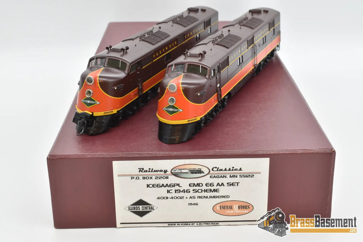 HO Brass - Railway Classics ICE6AA6PL Illinois Central E6 AA Set