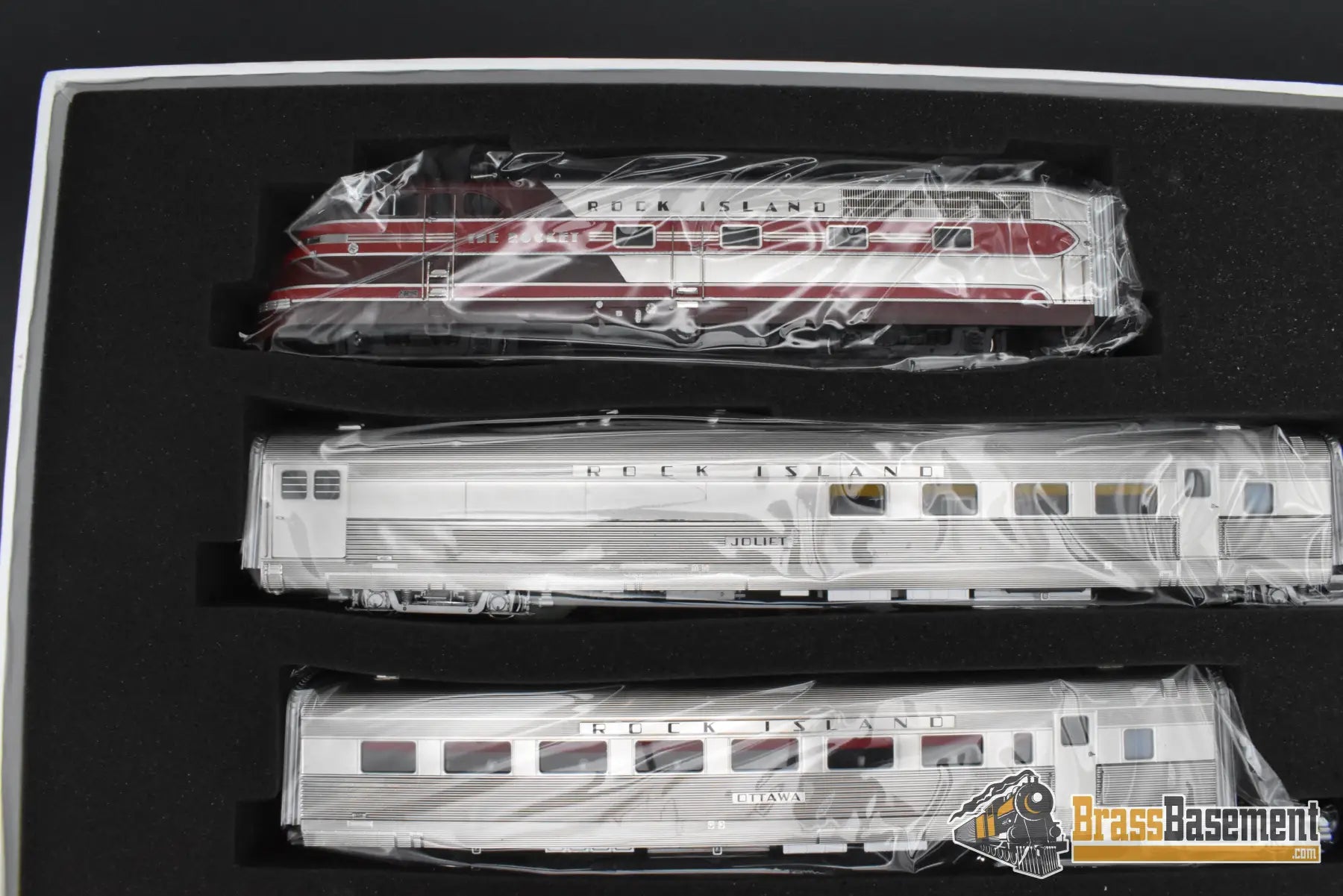 HO Brass - Railway Classics PR Peoria Rocket 1937 TA Diesel #601 w/ 4 Car Set - 1of25 Passenger