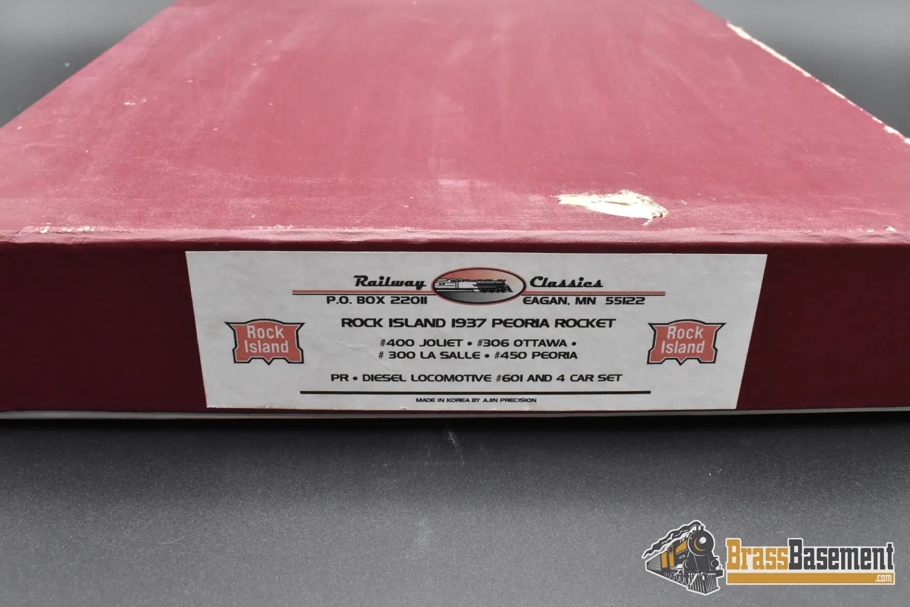 HO Brass - Railway Classics PR Peoria Rocket 1937 TA Diesel #601 w/ 4 Car Set - 1of25 Passenger