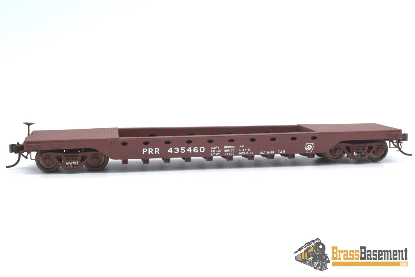 Ho Brass - Railworks Pennsylvania Railroad Prr F - 49 Deep Well Flat Car F/P #435460 Freight