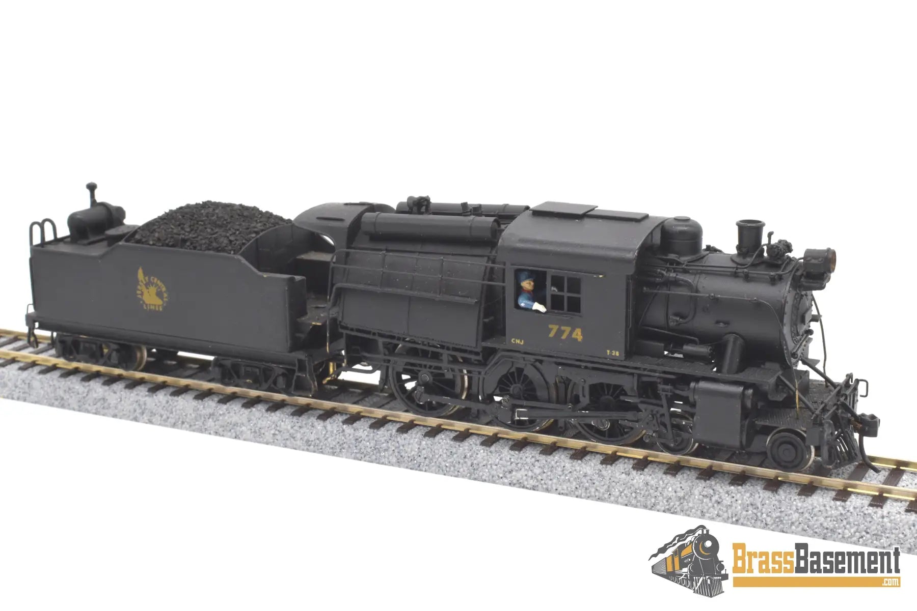 Ho Brass - Red Ball/Howell Day Central Of New Jersey Cnj 4 - 6 - 0 Camelback #774 Custom Paint Steam